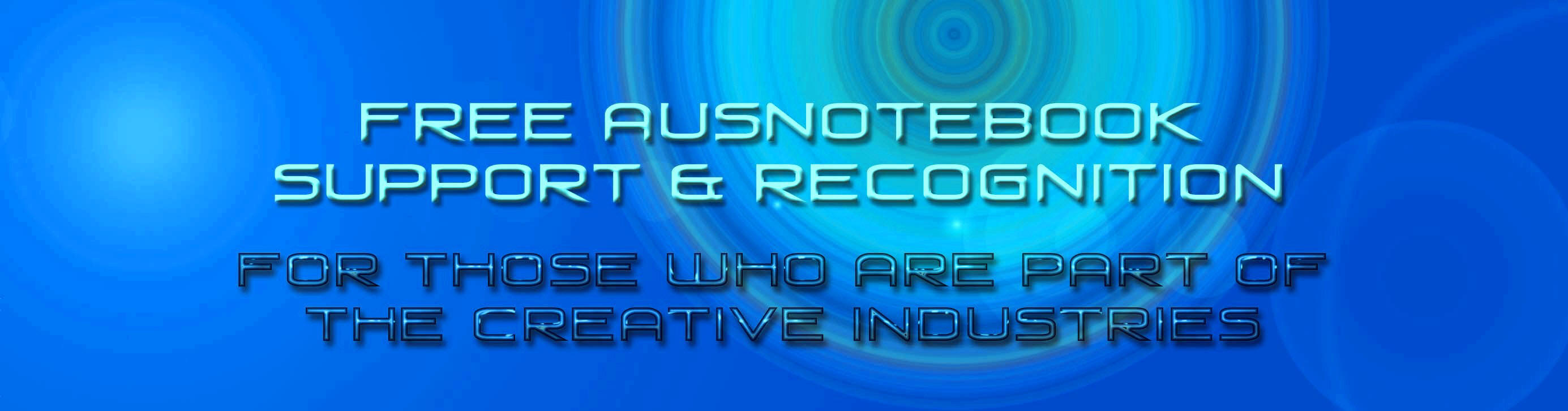 Free AusNotebook Music & Creative support and recognition for those part of the Australian Creative Industries
