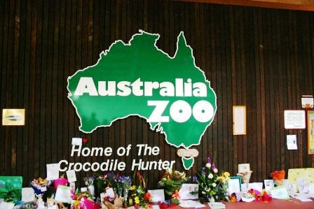 Steve Irwin - tributes from many at Australia Zoo's entrance, photo taken by Chrissy Layton, AusNotebook Music & Creative.