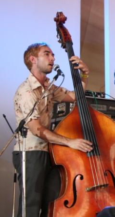 The Audreys - Lyndon Gray (double bass, harmonies).  Photo taken by Chrissy Layton, AusNotebook Music & Creative.
