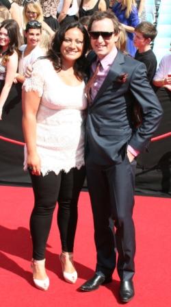 Damien Leith and wife at Aria 2011 Red Carpet.