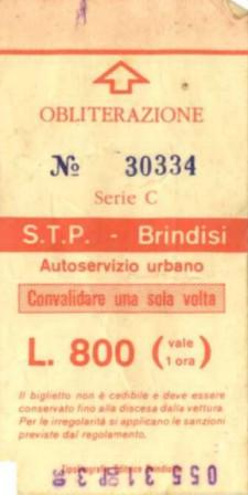 Bus ticket - Brindisi.  Article written by Chrissy Layton, AusNotebook Music & Creative.
