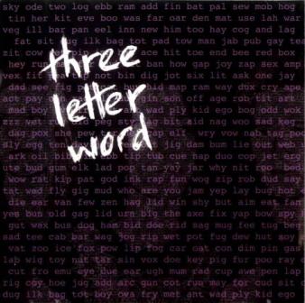 'three letter word' album cover.
