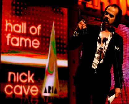 Nick Cave accepting the ARIA 'Hall of Fame' 
